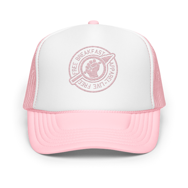 LIVE FREE Foam Trucker in Pink/White